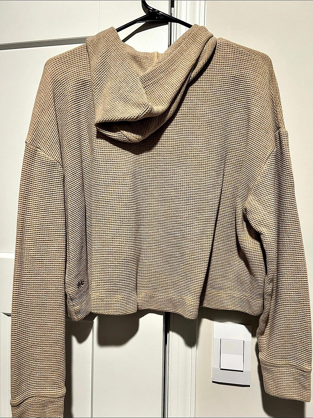Athleta Tranquil Waffle Hoodie Brown Medium